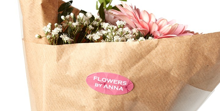 Naklejki z logo kwiaciarni