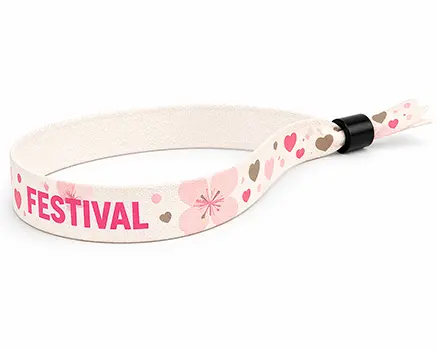 Opaski festiwalowe z różowymi sercami i kwiatami