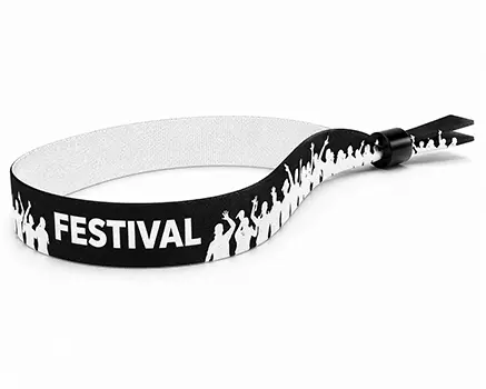 Białe opaski festiwalowe typu crowd