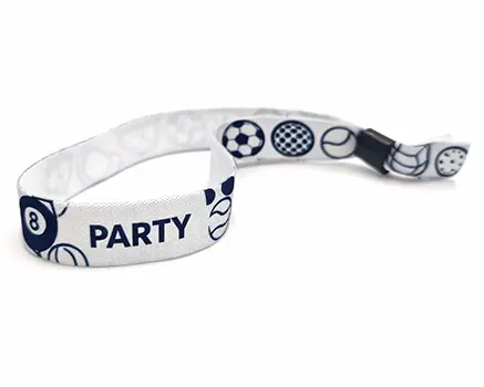 Opaski festiwalowe z niebieskimi piłkami