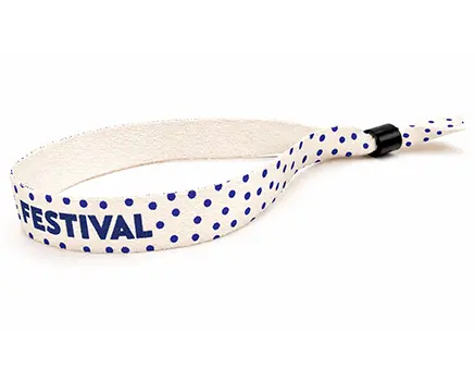 Opaski festiwalowe w niebieskie kropki