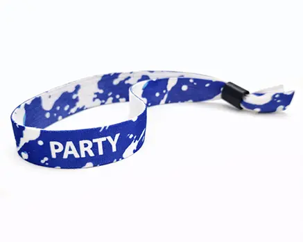 Opaski festiwalowe z niebieską grafiką typu splat