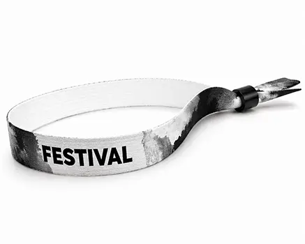 Białe opaski festiwalowe tie-dye
