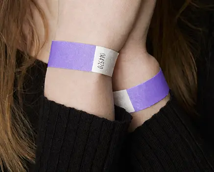 Lawendowe papierowe opaski Tyvek